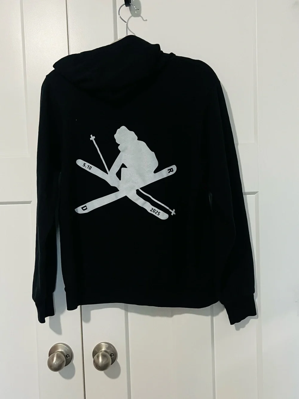 Abella Black Kids Hooded Swim Coverup with White Graphic